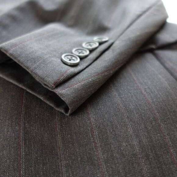 Single Breasted Pure Virgin Wool Hart Schaffner Marx Suit Coat 46L - Picture 8 of 11